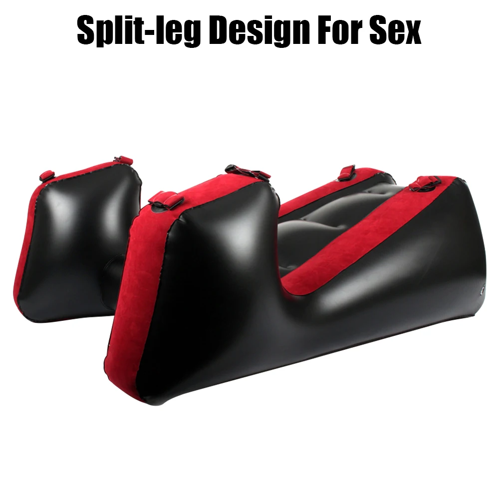 Sex Tools For Couples Women Flocking PVC Adult Games Sex Chair Bed Inflatable Split Leg Sofa Mat With Straps Sex Furniture Aid