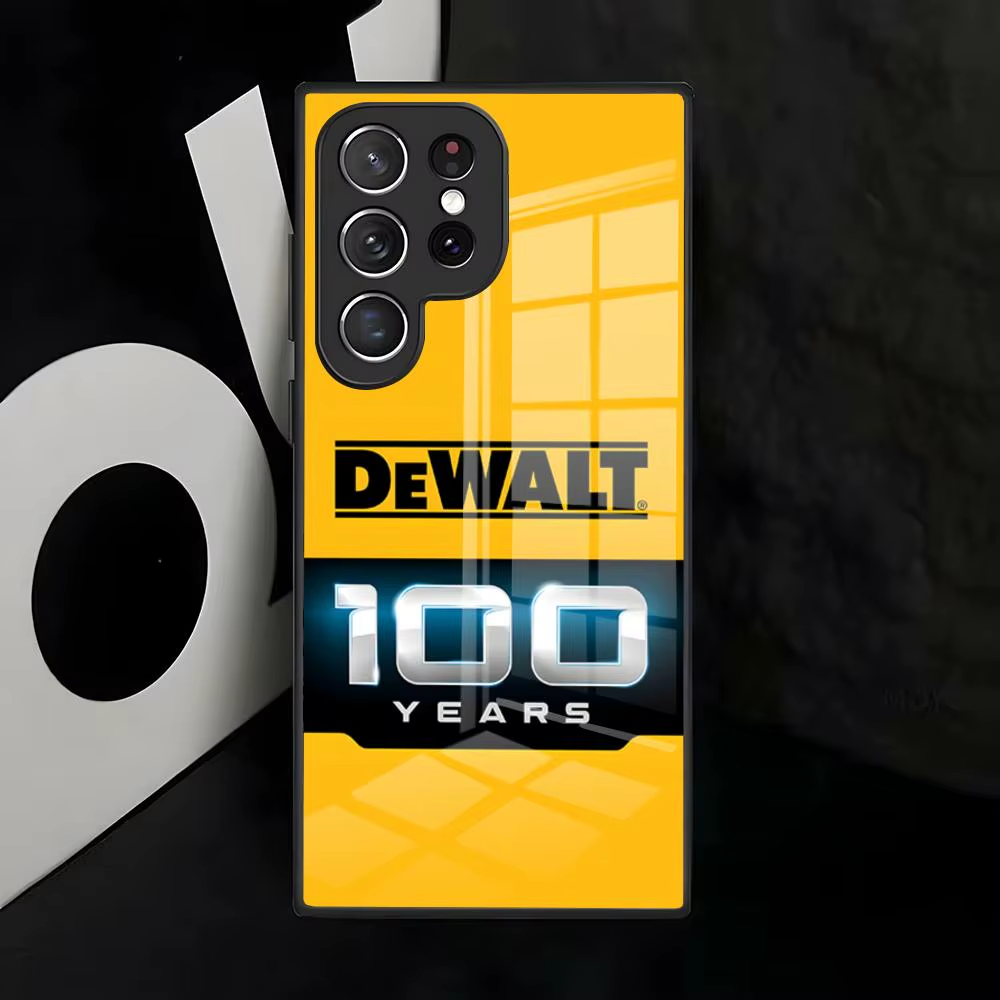 DeWalt Tools Logo Tempered Glass Phone Case for Samsung Galaxy S Series & Note