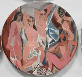Picasso Inspired Abstract Ceramic Decorative Plate Wall Art Hanging Display Serving Tray