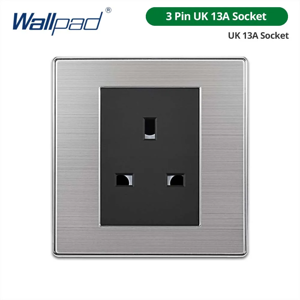 Wallpad LED Light Switch Wall Switches Stainless steel Panel Sockets One-side Click Acrylic Button Interrupteur AC110~250V