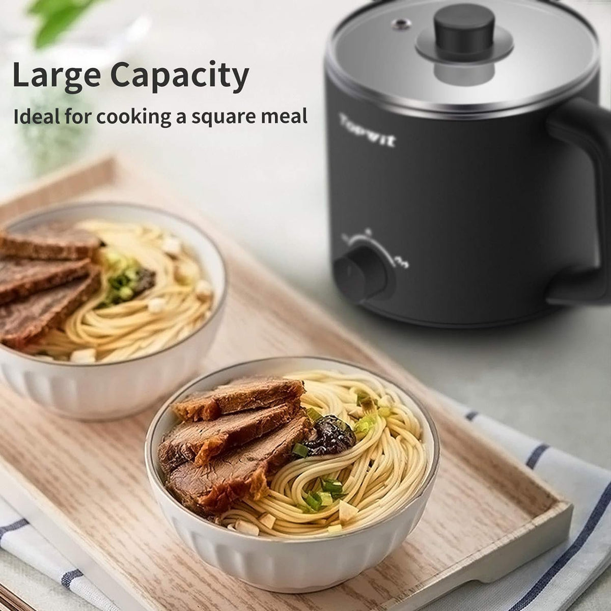 Topwit Electric Hot Pot, Mini Ramen Cooker, 1.6L Noodles Pot, Multifunctional cookerOther Products from dropshipper9 (View All)