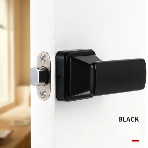 Invisible Single-Side Door Handle Lock with Key — Hidden Wooden Door Hardware