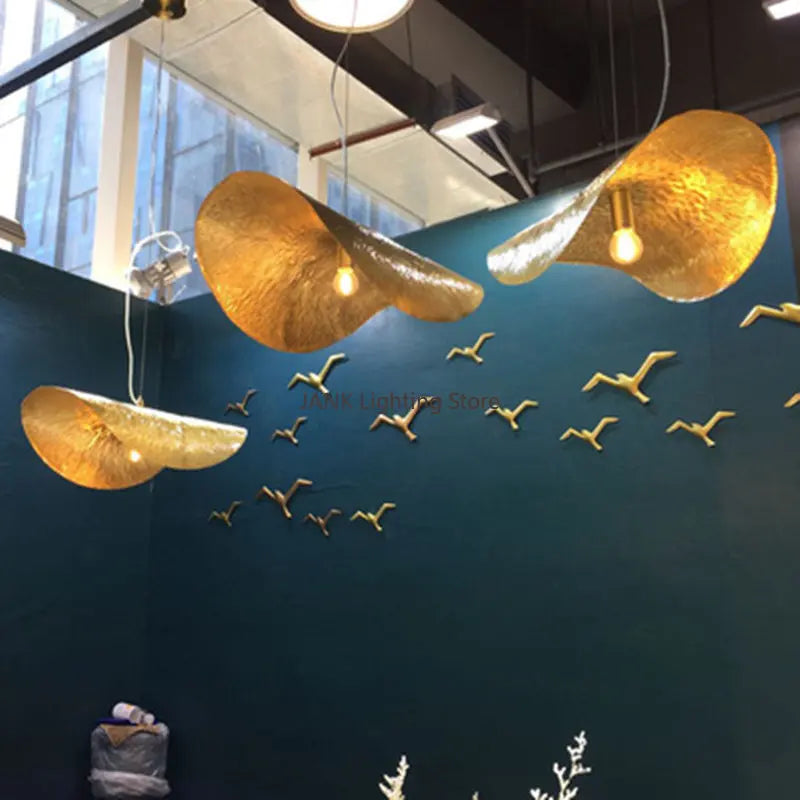 Lotus Leaf Hat Pendant Lamp – Modern LED Hanging Light Fixture