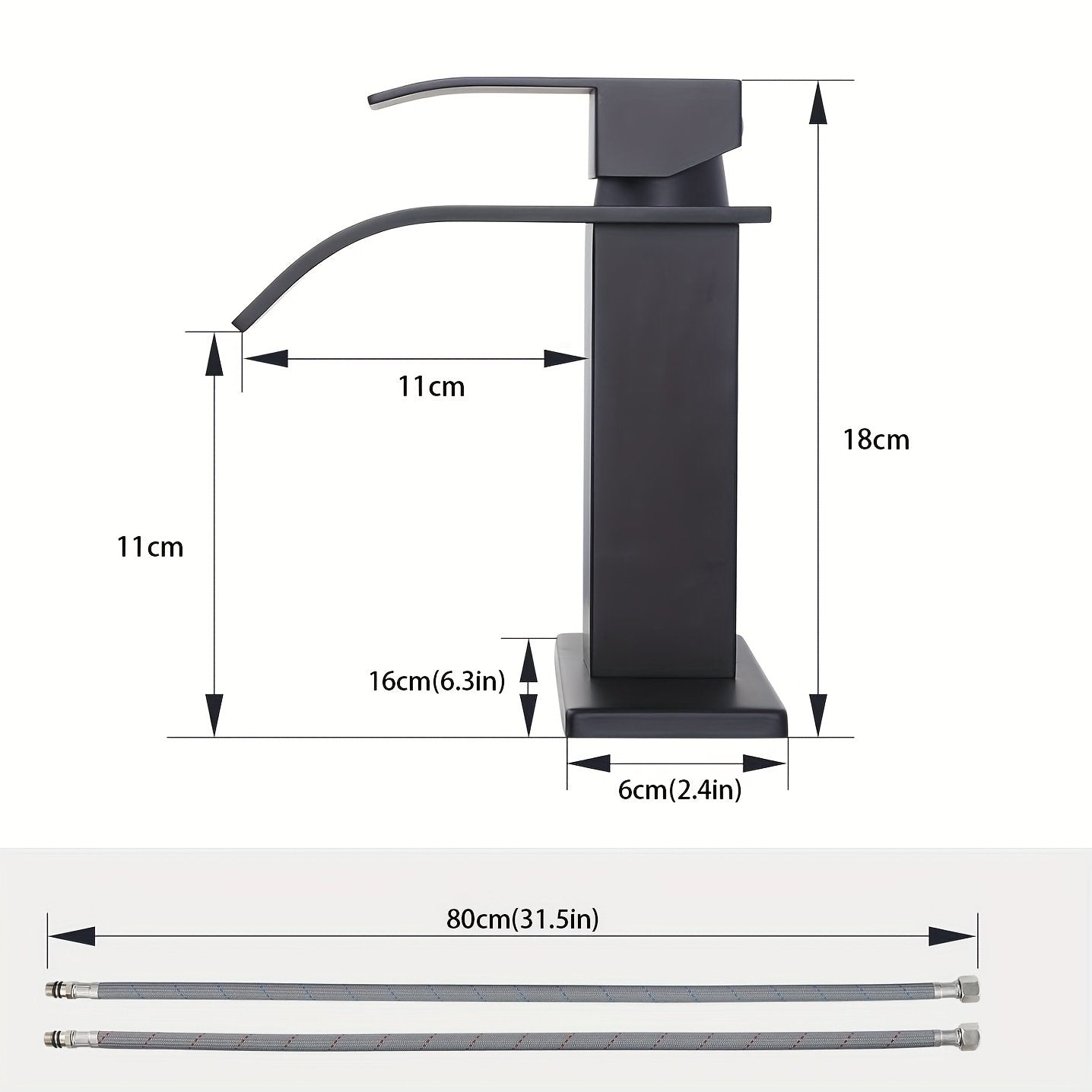 Waterfall Bathroom Faucet, Bathroom Sink Faucet Single Handle RV Vanity Bathroom Faucet