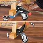 SPACEKEEPER Workbench Casters Kit 660 lbs Capacity – Retractable Heavy Duty Casters for Workbench, Mobile Base Wheels Set