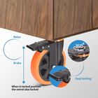 6 Inch Heavy Duty Caster Wheels Set of 4 with Brakes – 3000 lbs Capacity – Free Shipping