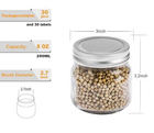 Rainforce Small Glass Mason Jars 8 oz 30 Pack with Silver Lids – 1/4 Quart Canning & Storage Jars – Free Shipping