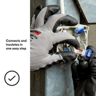 3M Scotchlok 314-BOX IDC Pigtail Connectors provide fast, moisture-resistant wire connections without stripping insulation. Ideal for electrical and low-voltage wiring.