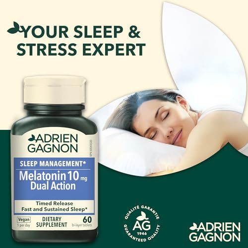 Melatonin 10mg Dual Action Extra Strength Sleep Support Tablets 160 Count by Adrien Gagnon-Free Shipping