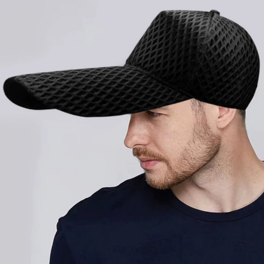 Men's Oversize Fishing Cap | 14cm Long Brim Plus Size Trucker Hat | Mesh Baseball Sun Hat 55-65cm | FREE SHIPPING 🎣🧢☀️