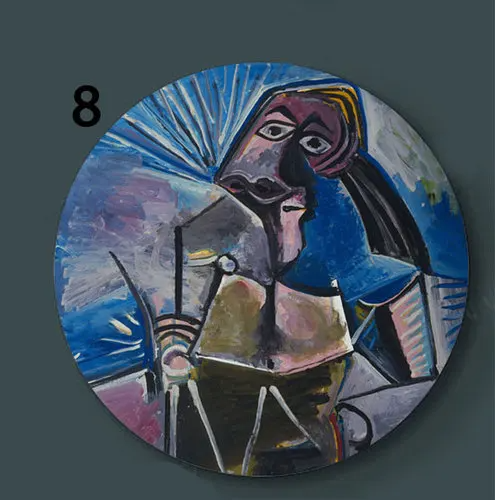 Picasso Inspired Abstract Ceramic Decorative Plate Wall Art Hanging Display Serving Tray