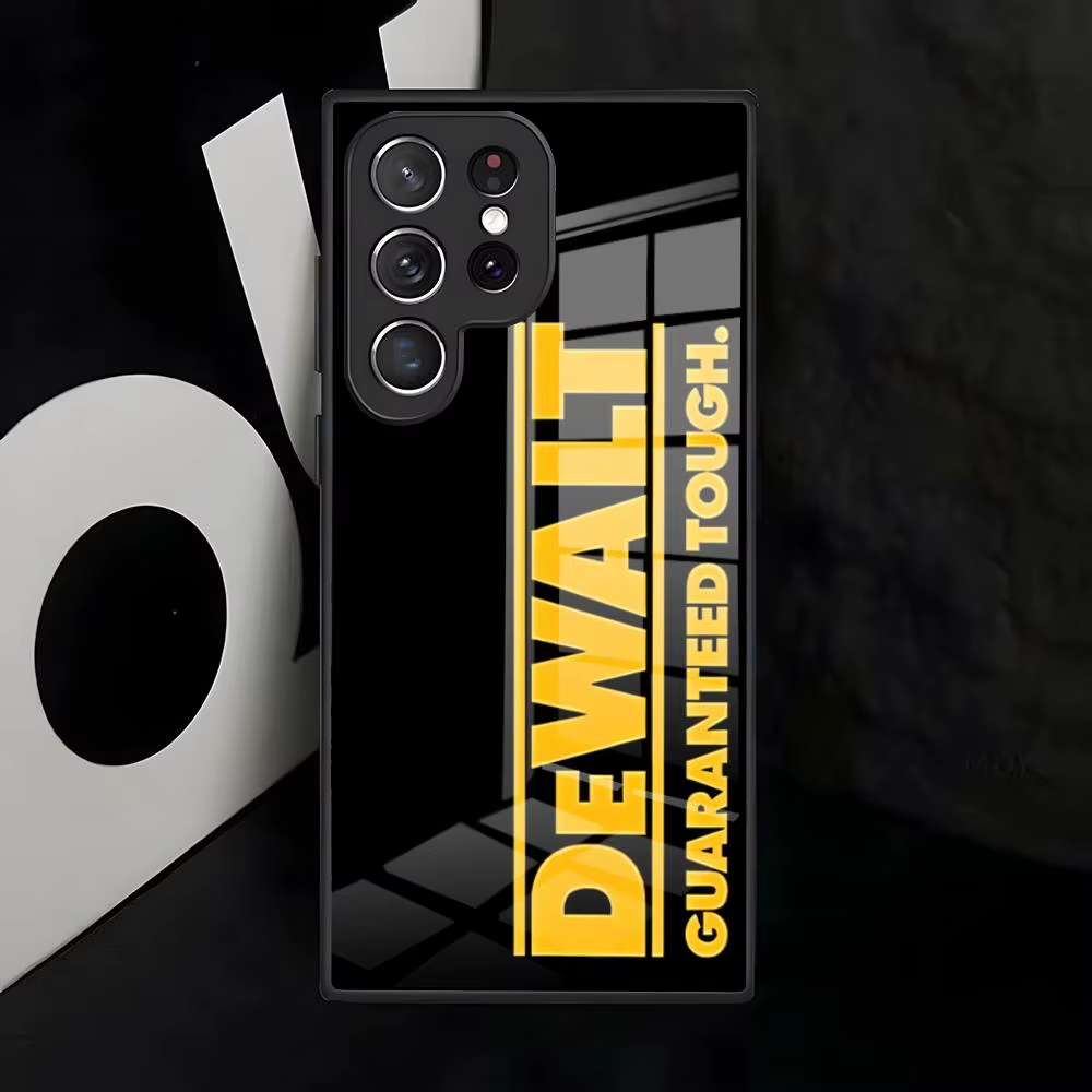 DeWalt Tools Logo Tempered Glass Phone Case for Samsung Galaxy S Series & Note