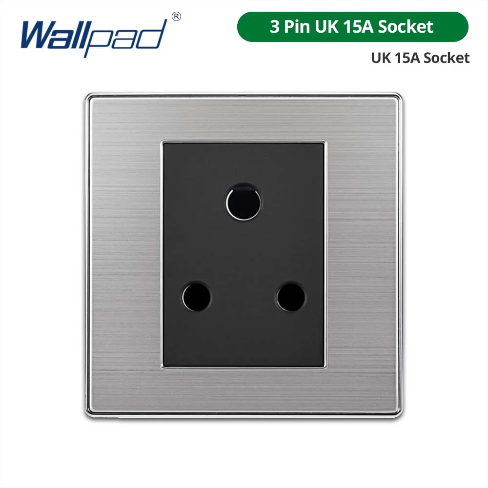 Wallpad LED Light Switch Wall Switches Stainless steel Panel Sockets One-side Click Acrylic Button Interrupteur AC110~250V