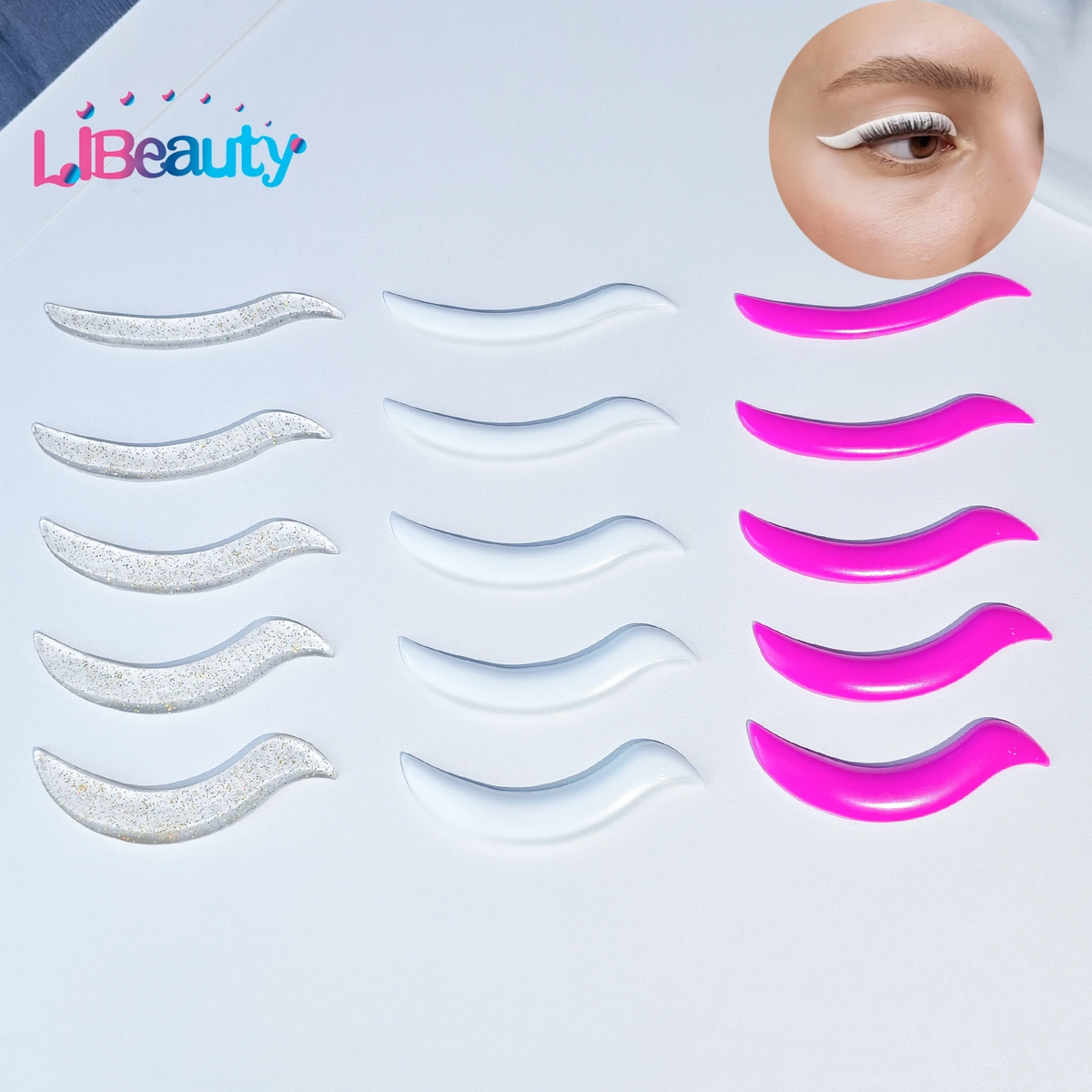 Libeauty Korean Glueless Lash Lift Rods | Self-Adhesive Open-Eye Lash Pads | 5 Sizes | Eyelash Lift Tool | FREE SHIPPING ✨