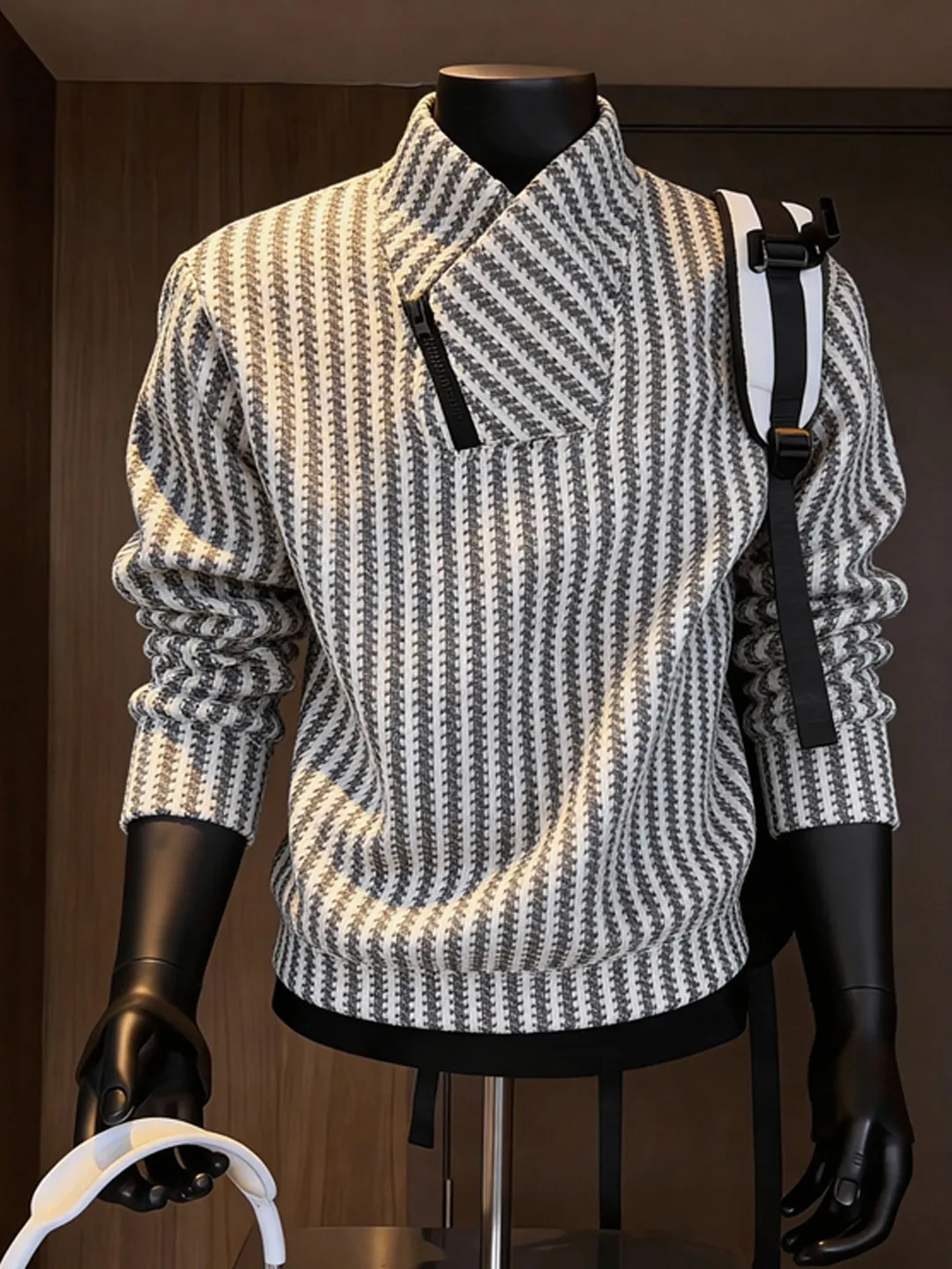 Men's Thickened Zipper Collar Hoodie — Heavyweight Autumn Winter Top