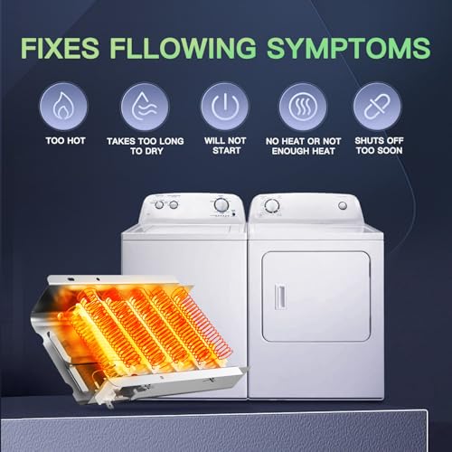 2026 UPGRADE 279838 Dryer Heating Element for Whirlpool Kenmore 2026 Upgraded 279838 Dryer Heating Element Kit for Whirlpool Kenmore Maytag Amana 110 Series