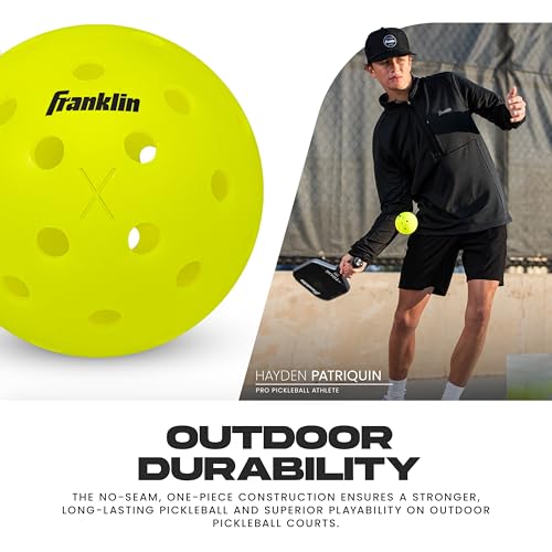 Franklin Sports X-40 Outdoor Pickleballs Official USA Pickleball Ball Set of 3