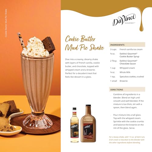 DaVinci Gourmet Cookie Butter Syrup, 25.4 Fluid Ounces (Pack of 4)
