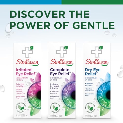 Similasan Dry Eye Relief Drops, Instant and Lasting Relief, Naturally Inspired Ingredients for Dry, Irritated Eyes, with Hyaluronate, Preservative-Free, pH Balanced, Gentle for Sensitive Eyes, 10ml