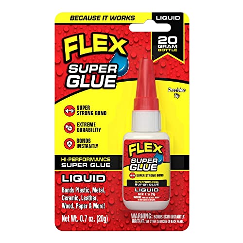 Flex Super Glue Liquid 20g – Clear Instant Bond Cyanoacrylate Adhesive with Precision Tip
