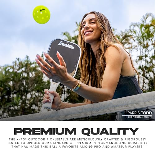 Franklin Sports X-40 Outdoor Pickleballs Official USA Pickleball Ball Set of 3