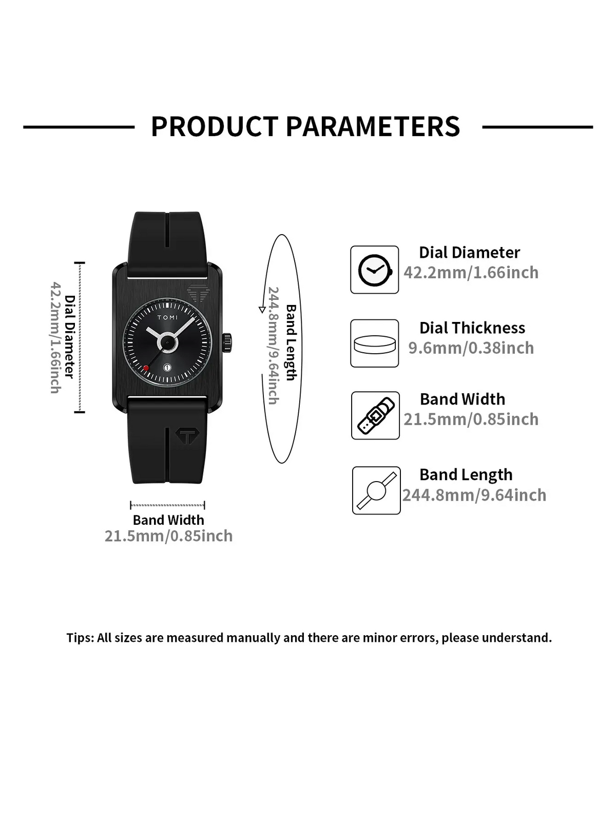 TOMI Men's Quartz Watch | Classic Minimalist Analog Wristwatch | Simple Daily Casual Fashion | FREE SHIPPING ⌚✨