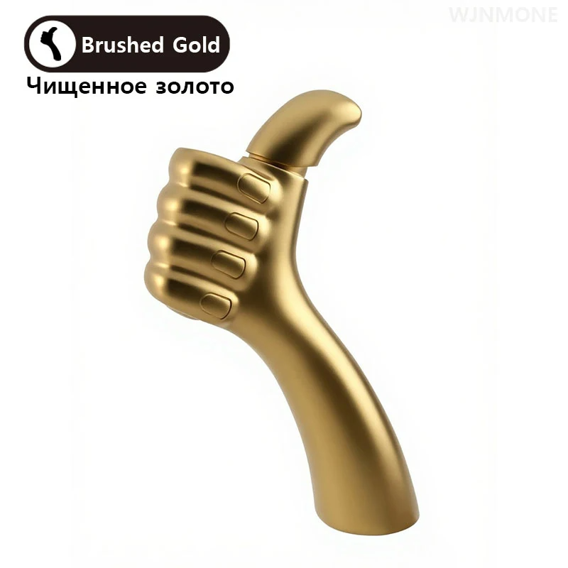 Design Bathroom Sink Faucet Thumbs Bathroom Faucet Brass Mixer Basin Faucet Single Hole Deck Mounted Washbasin Water Taps