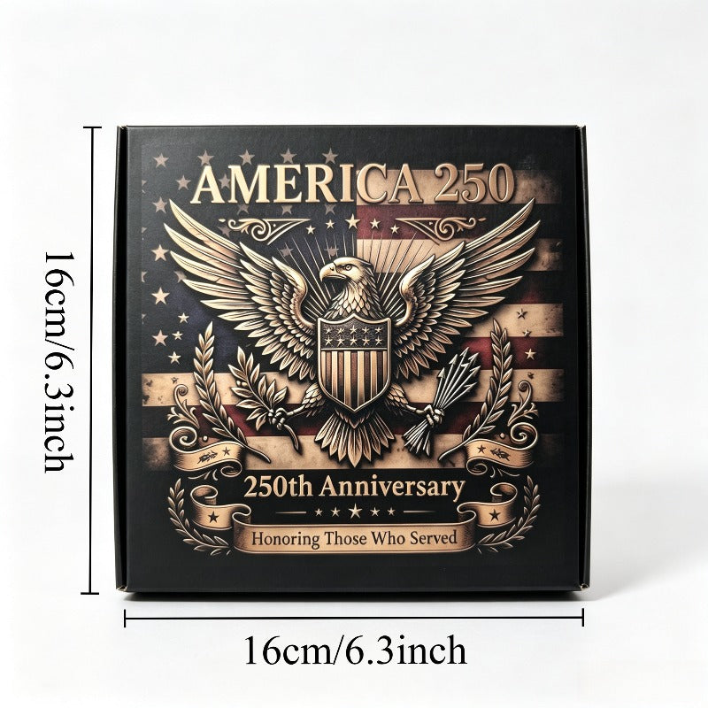 USA 250th Anniversary Commemorative Coin Set | 9-Piece Challenge Coins with Gift Box | America 1776–2026 | FREE SHIPPING