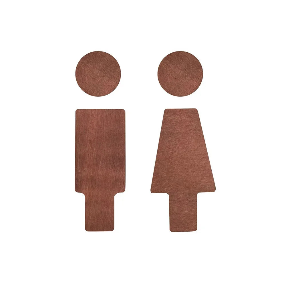 Solid Wood Men’s & Women’s Bathroom Sign – Rustic Restroom Wall Decor for Home & Business – Free Shipping