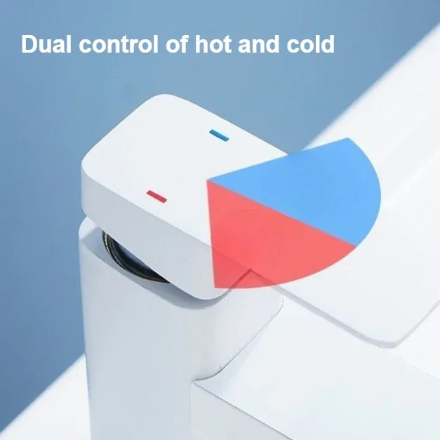 White Bathroom Digital Display Temperature Control Faucet Dual Connection Modern Sink Faucet – Free Shipping (Copie)