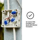 3M Scotchlok 314-BOX IDC Pigtail Connectors provide fast, moisture-resistant wire connections without stripping insulation. Ideal for electrical and low-voltage wiring.