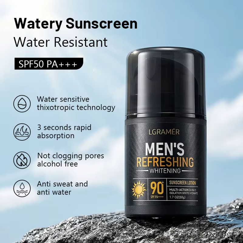 50g Sunscreen Lotion, Lightweight Non-Greasy Face & Body UV Protection Lasting Moisturizing, Refreshing Daily Sunburn Defense
