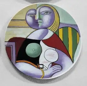 Picasso Inspired Abstract Ceramic Decorative Plate Wall Art Hanging Display Serving Tray