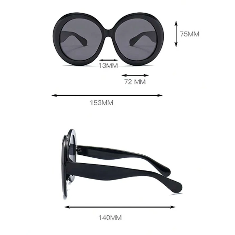 Retro Oversized Round Sunglasses for Women | Big Fashion Frame | Vintage Beach & Vacation Eyewear | FREE SHIPPING 🕶️☀️