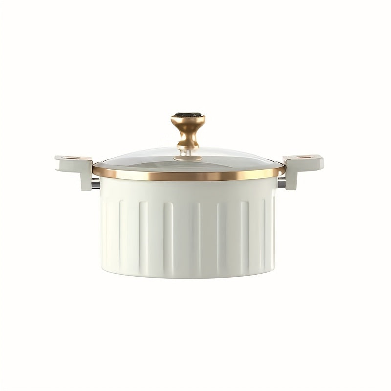 Large Enamel Stew Pot with Double Handles | Nonstick Multifunctional Soup & Stock Pot | Kitchen Cookware | FREE SHIPPING