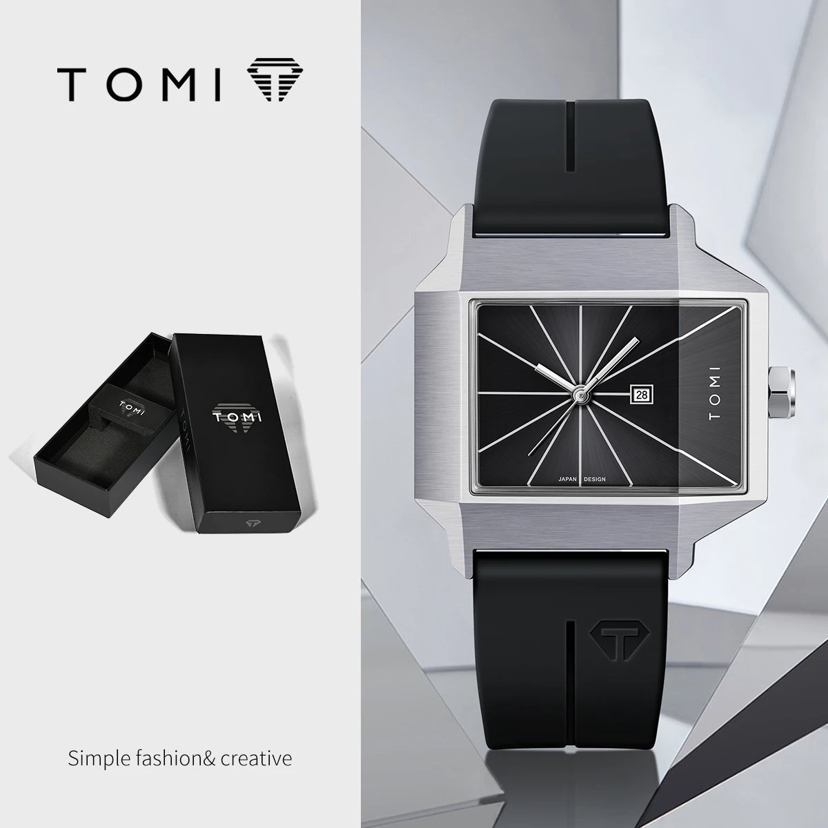 TOMI Simple Men's Watch New Calendar Quartz Business Fashion Wristwatch Textured Men's Gift
