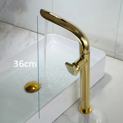 Brushed Gold Basin Faucet Brass Bathroom Faucet Mixer Tap Gold Wash basin Faucet Single Handle Hot & Cold Lavotory Faucet