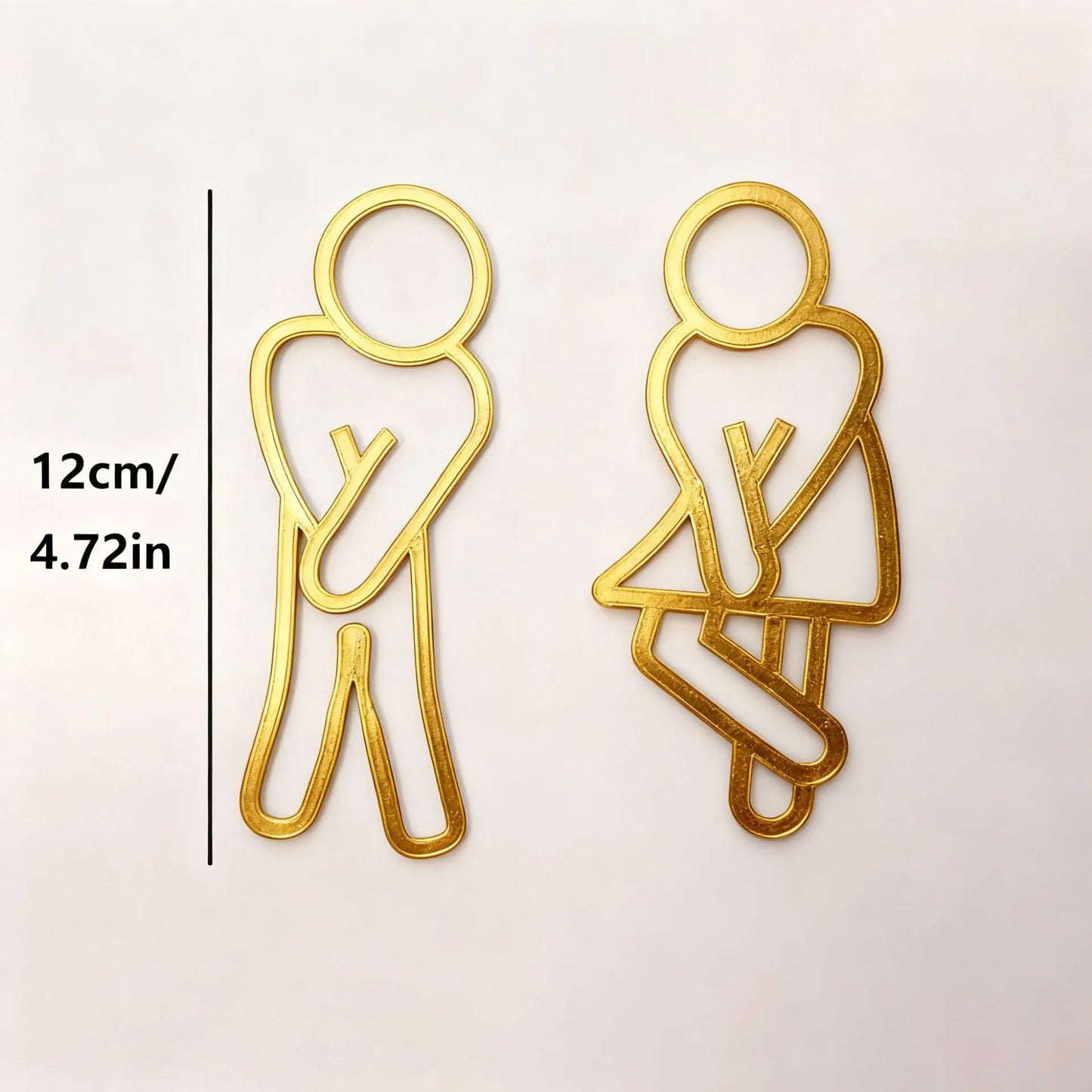 Creative 2D Flat Restroom Door Signs for Men & Women – Toilet Signage Wall Stickers for Restaurant, Hotel & Cafe – Free Shipping
