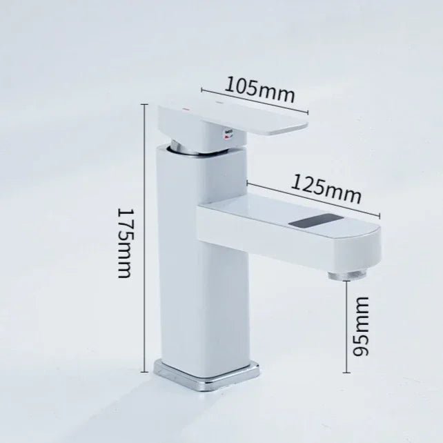 White Bathroom Digital Display Temperature Control Faucet Dual Connection Modern Sink Faucet – Free Shipping (Copie)