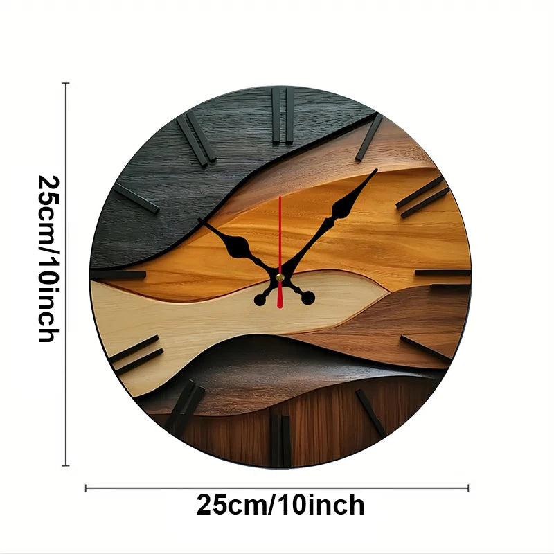 Nordic Style Wooden Round Silent Hanging Wall Clock – Modern Home & Office Decoration – Free Shipping