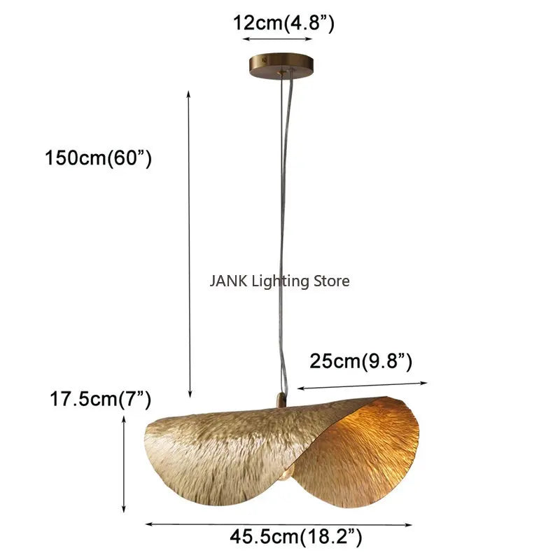 Lotus Leaf Hat Pendant Lamp – Modern LED Hanging Light Fixture