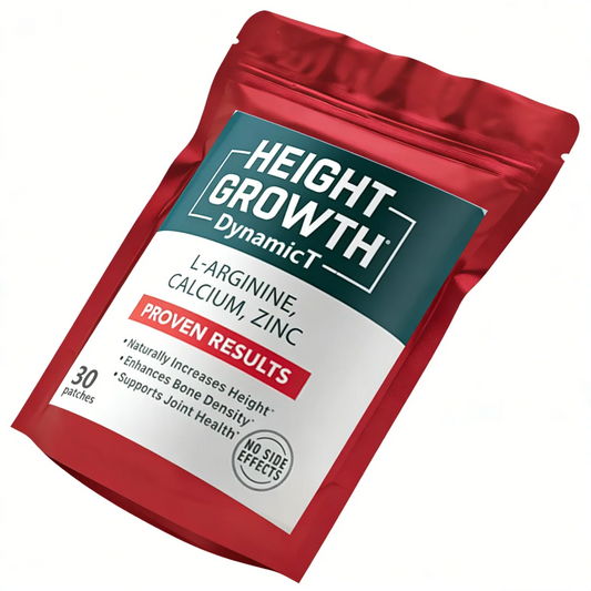 Height Growth Patch with Calcium, Vitamin D3 & Zinc | Natural Bone Strength for Kids & Teens (Free Shipping)