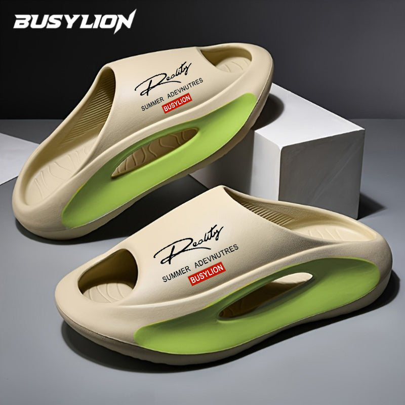 Men's Thick-Soled Sports Slippers | Breathable Hollow Slip-On Sandals | Summer Beach & Home Shoes | FREE SHIPPING 🩴☀️