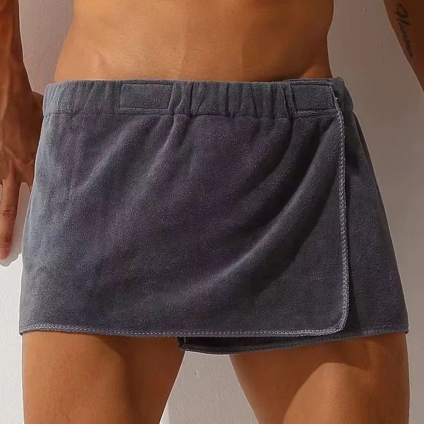 Men Wearable Bath Towel Pants Soft Microfiber Magic Underwear Sexy Man Swimming Panties Gym Sauna Travel Beach Boxer for Adults