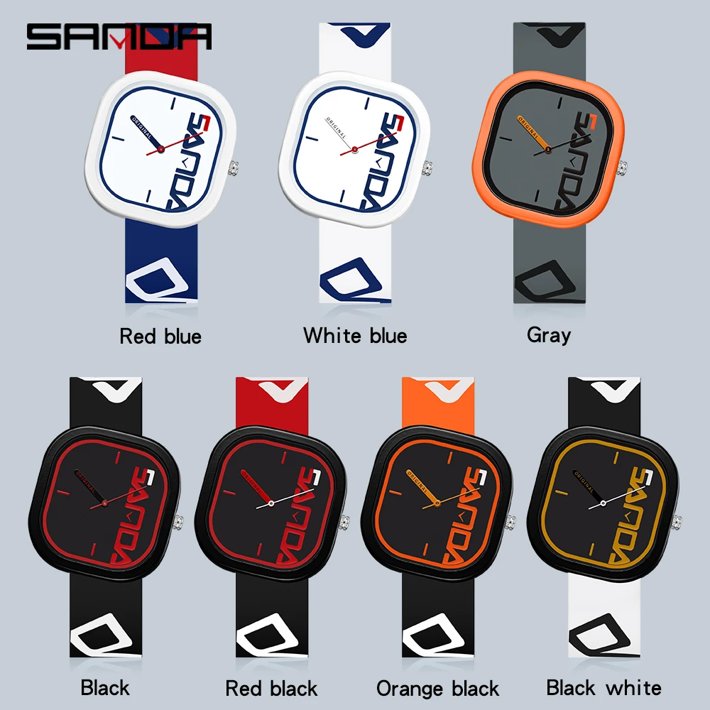 Original SANDA Men's Quartz Sports Watch | Waterproof Silicone Strap | Casual Fashion Wristwatch | Simple Design | FREE SHIPPING ⌚🏃‍♂️