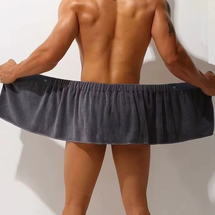 Men Wearable Bath Towel Pants Soft Microfiber Magic Underwear Sexy Man Swimming Panties Gym Sauna Travel Beach Boxer for Adults