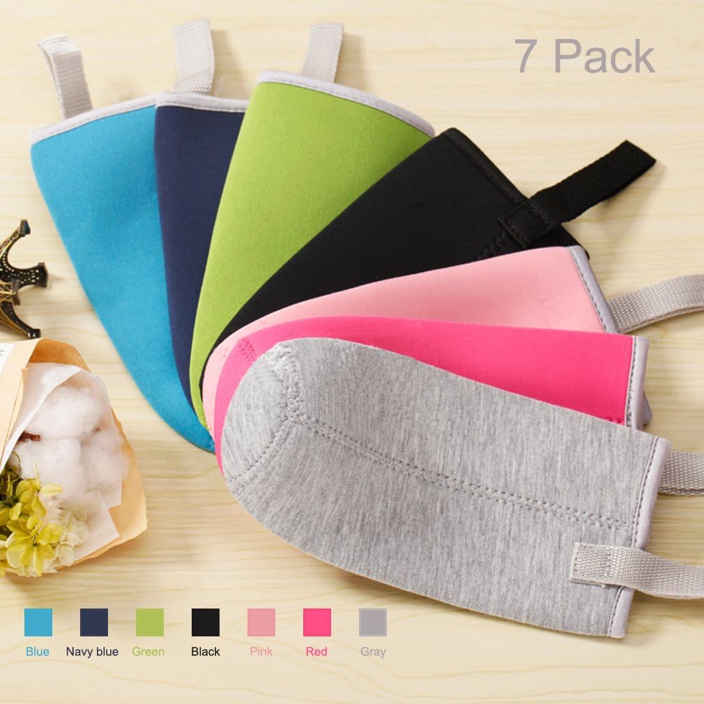 Sunkey 7 Pack Neoprene Water Bottle Sleeves 12-19.4 oz Insulated Collapsible Covers