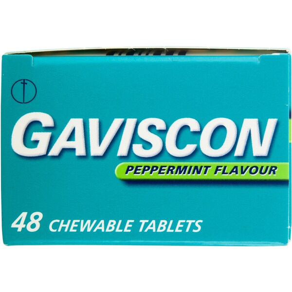 Gaviscon Chewable Tablet Peppermint 48 Pack From UK