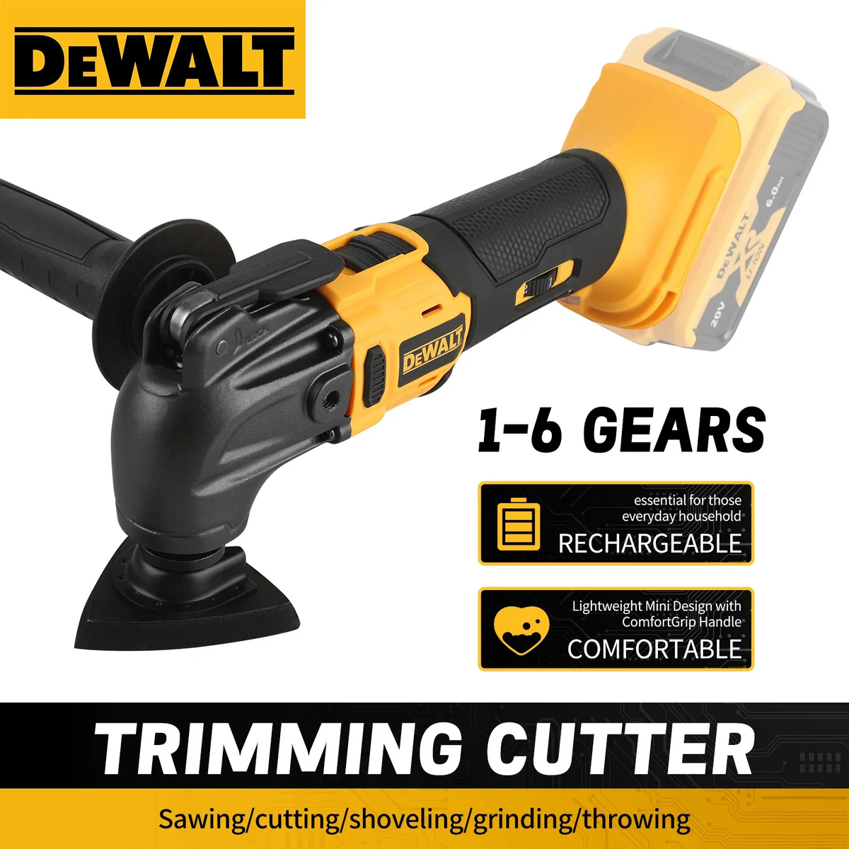 DEWALT DCS356B 20V MAX XR Brushless Oscillating Multi-Tool | 3-Speed Quick-Change Tool | FREE SHIPPING 🔧⚡