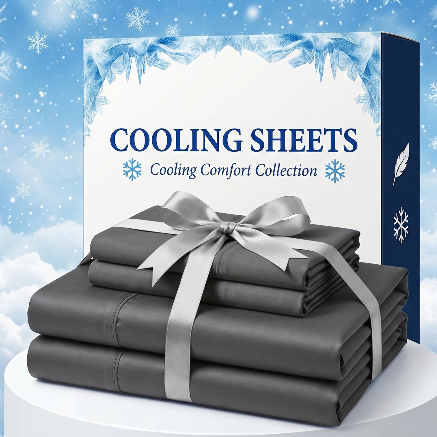Extra Deep Pocket Bamboo Fiber Bed Queen Sheet Set - Breathable and Cooling Bed Sheet - Luxury Hotel Bed Sheet Set - Soft, Wrinkle-Resistant, and Comfortable - Easily Fits Extra Deep Mattresses. Includes